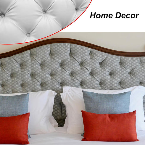 HARFINGTON 100 Sets Self Cover Button Kit 60L 1.5" 38mm with Wire Backs Aluminum Buttons to Cover Fabric Button Maker Covered Buttons Kit with 2 T...