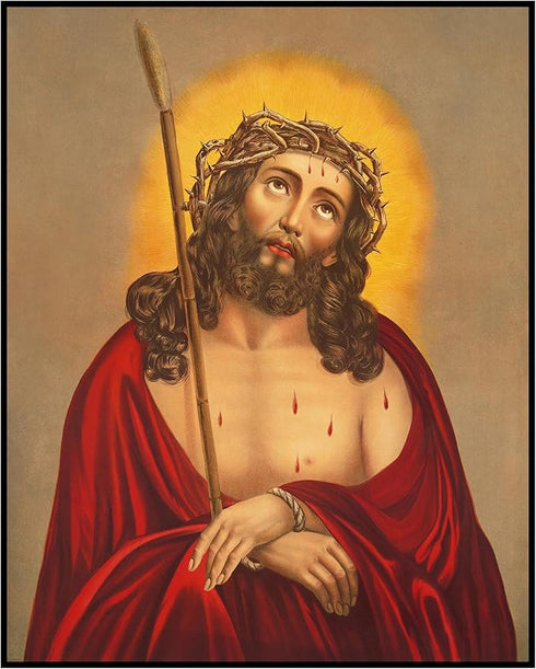 Posterizer 1 pcs-Jesus Christ with crown of thorns painting poster-Religious Posters-Gifts for Christians -Decor for Church, Sunday School Classro...