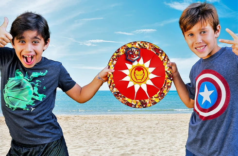 JA-RU Marvel Soft & Safe Frisbee Throwing Disc 12" (1 Hulk Disc) Spiderman, Hulk & Iron Man Flying Discs for Kids Boy Toys. Fidget Beach Pool Outd...