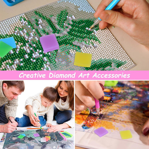 Ninonly 96 Pcs Diamond Painting Glue Clay Wax, DIY 5D Diamond Art Accessories Tools Supplies Set with Storage Box, 6 Colors...