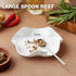 Mfacoy Spoon Rest for Stove Top, 5.3 Inch Ceramic Spoon Holder for Kitchen Counter, Coffee Spoon Holder, Cooking Utensil Rest for Spoons, Ladles, ...