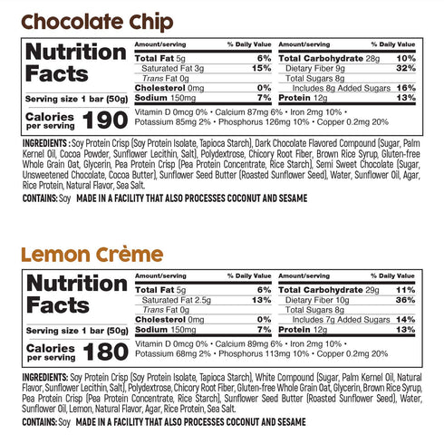 No Nuts! Variety Pack Protein Bars – 4-Flavor Sampler | 100% Nut-Free, Dairy-Free, Vegan, Organic, Kosher, Egg-Free, Non-GMO Snack & Energy Bars...