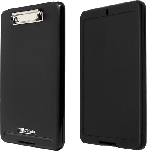 Think2Master Black Plastic Storage Clipboard. | 25% Heavier & 25% Sturdier| Heavy Duty and Won’t Flex or Bend Like Other Brands (Compare The Weigh...
