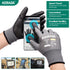 W1 Work Gloves for Men and Women with Grip,12 Pairs Bulk Pack Mechanic Gloves,PU Coating on Palm & Fingers,Breathable Mens Gardening Touchscreen,L...