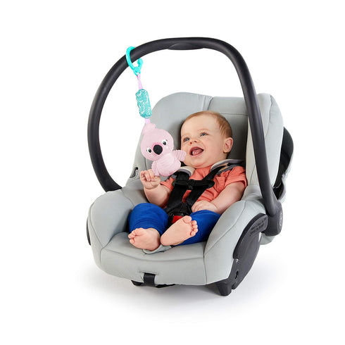 Bright Starts Flamingo Chime Along Friends Plush Take-Along Stroller or Carrier Toy, Ages 0 Month+...