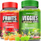 Super Fruits and Veggies Supplement - Super Fruits and Vegetables Gummies for Women,Men and Kids, Sugar Free Vegan Gummies for nature energy balan...