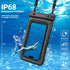 IP68 Waterproof Phone Pouch Up to 6.8", Floating Waterproof Phone Case for iPhone 15 14 13 Pro Max, Galaxy S24 S23 S22 Ultra, Cellphone Dry Bag Cr...