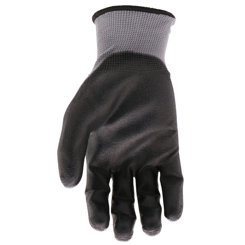 Boss Men's Grip 10-Pack Polyurethane (PU) Coated Work Gloves, Water and Chemical Resistant, Abrasion Resistant, Superior Grip, Spandex Backing, Bl...