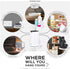 BRAINWAVZ 5” Round Floating Shelf Mount for Security Cameras Baby Monitors Speakers Plants Toys & More Universal Holder Stick-On Or Screw Mount, E...