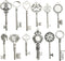 iloveDIYbeads 12pcs Antique Silver Huge Skeleton Key Craft Supplies Charms Pendants for Crafting, Jewelry Findings Making Accessory For DIY Neckla...