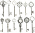 iloveDIYbeads 12pcs Antique Silver Huge Skeleton Key Craft Supplies Charms Pendants for Crafting, Jewelry Findings Making Accessory For DIY Neckla...