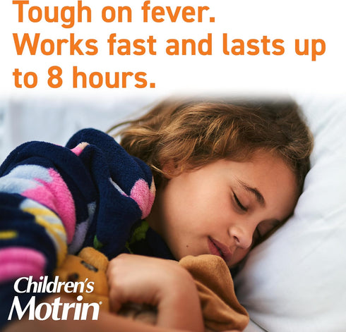 Motrin Children's Oral Suspension Medicine, 100 mg Ibuprofen, Kids Fever Reducer & Pain Reliever for Minor Aches & Pains Due to Cold & Flu, Alcoho...