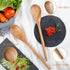 Wooden Spoons for Cooking,14 Inch Comfort Grip Wood Spoons,Wooden Kitchen Utensils for Stirring Scraping Flipping and Serving,Non-Stick Cookware S...