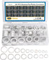 Crush Washer Oil Drain Plug - 568 Pieces 18 Sizes Aluminum Automotive Engine Oil Pan Drain Plug Gasket Assortment Kit (M6 M8 M10 M12 M14 M16 M18 M...