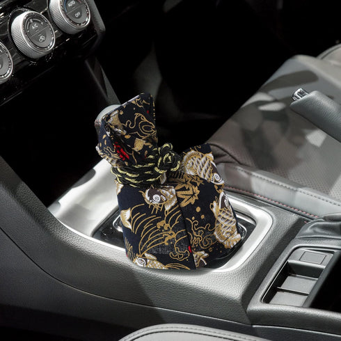 Frienda Car Shift Knob Cover Japanese Antiquity Element of Koi Fish Shift Boot Cover Boots Shifter Boot Cover Automotive Shift Knob with Rope for ...