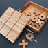 BSIRI Wooden Tic Tac Toe Game - Brain Teaser Puzzles for Adults and Unique Gifts for Kids, Coffee Table Decor Living Room Decor Modern Wood Decor,...