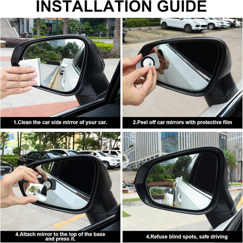 LivTee Blind Spot Car Mirror, HD Glass Frameless Convex Side Mirror Blindspot, Wide Angle Rear View Car Mirrors for Cars SUV Trucks and RVs - Car ...