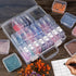 Clear Bead Organizer Box, 24Pcs Small Plastic Bead Storage Containers, Mini Rectangle Storage Boxes with Hinged Lids for Beads Seeds Jewelry Rhine...