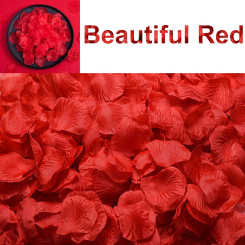 AWCCXMYM 3000 PCS Red Artificial Fake Rose Petals for Romantic Night, Romantic Artistic Festive Atmosphere Creation for Marriage Proposa Wedding V...