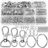 360pcs Keychain Kit Silver Metal Keychain Clips Hooks with Key Rings Lobster Claw Clasps Keychain Accessories for Lanyard Jewelry Making Crafts...