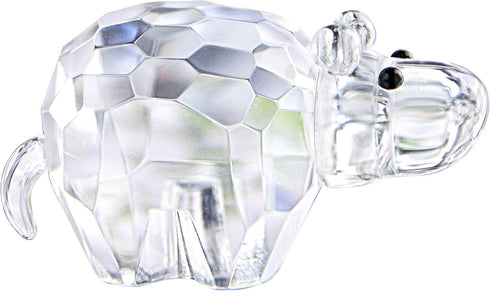 H&D HYALINE & DORA Crystal Hippopotamus Figurines Collectibles Mini Glass Animal Figurine for Table Home Decoration...