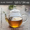 Creano glass teapot 34oz (1000ml), tea maker with integrated stainless steel strainer and glass lid, ideal for preparing loose teas, drip-free, al...