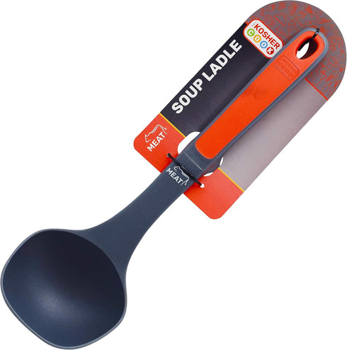 Meat Red Soup Ladle, Non Stick Silicone, Comfortable Handle, Serving and Cooking Spoon for Hot and Cold Foods, Color Coded Home and Kitchen Access...