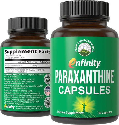 Paraxanthine Capsules for Clean, Jitter Free Energy. Enfinity Paraxanthine Supplement. Known for Focus, Concentration, and Productivity. Plus Grea...