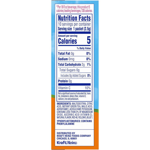 Crystal Light On The Go Peach Mango Green Tea, 10 CT...