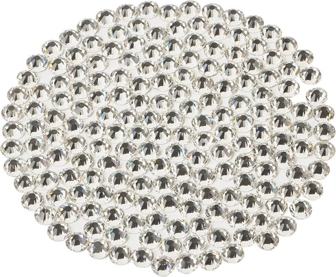 2880pcs Glue Fix Crystal Flatback Rhinestones Glass Diamantes Gems for Nail Art Crafts Decorations Clothes Shoes 2.4mm (ss8, Crystal)...