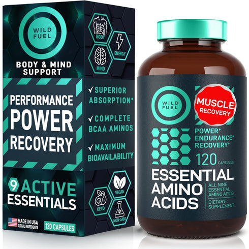 Essential Amino Acids Supplement - 3,000mg Amino Complex + All 9 Best Amino Acids for Muscle Power and Recovery - Leucine Amino Acid, Lysine, Isol...