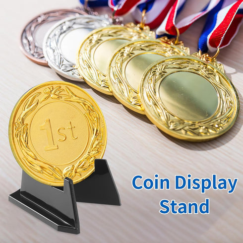 20 Pack Card Stands, Acrylic Card Display, Mini Sports Card Holder, Black Card Stands for Displaying Trading Cards, Baseball Cards, Challenge Meda...
