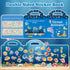 214 PCS Ocean Animals Reusable Sticker Books for Kids, 6 Sheets Reusable Stickers for Toddlers, Cute Waterproof Toddler Stickers Age 3+, Window Cl...