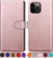 SUANPOT for iPhone 12 Pro Max Leather Wallet case with RFID Blocking Credit Card Holder, Flip Folio Book Magnetic PU Cell Phone Plus Cover for App...