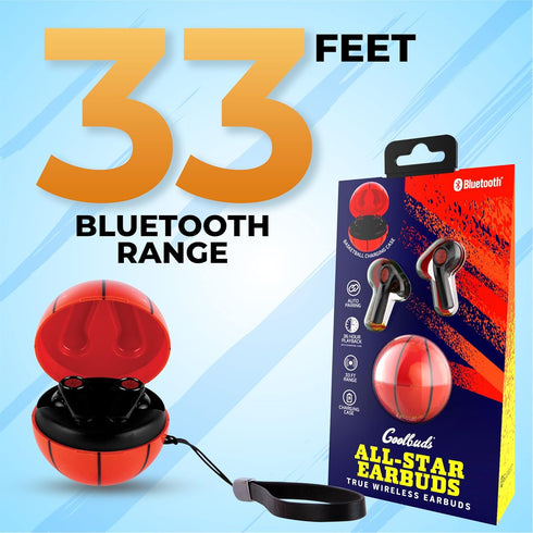 Basketball Wireless Bluetooth Earbuds: Rechargeable Headphones w/Call Control & Voice Assistant | True Wireless, Noise Isolation | 36 HRS Playtime...