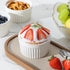 MALACASA Ramekins 4 oz Oven Safe, Porcelain Creme Brulee Ramekins Pudding Custard Cups Small Ceramic Souffle Dishes Ramakan Ramiken Ramicans Bakin...