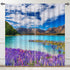 ANHOPE Floral Curtains Nature Landscape Theme Window Drapes with Lavender Flower Lake Mountain Scenery Scene Print Pattern Rod Pocket Curtains for...