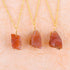 Natural Raw Sun Stone Crystals Pendant Necklace, Raw Gemstone, Energy Healing Crystals, Gift for Her, Birthday, Gemstone Jewelry 18 inch...