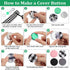 100 Sets Cover Buttons Kit with Tools Size Buttons to Cover Self Cover Buttons with Wire Backs DIY Fabric Cloth Cover Buttons (Size 45/1.1 Inch)...