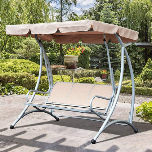 Windproof Porch Swing Canopy Top Cover Waterproof Non- Swing Cover Sunshade Swing Seat Top Cover Protector for Outdoor Garden Patio (2#)...
