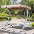 Windproof Porch Swing Canopy Top Cover Waterproof Non- Swing Cover Sunshade Swing Seat Top Cover Protector for Outdoor Garden Patio (2#)...