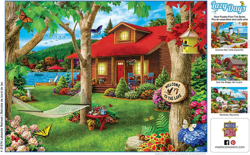Masterpieces 750 Piece Jigsaw Puzzle for Adults and Family - Lakeside Retreat - 18"x24"...