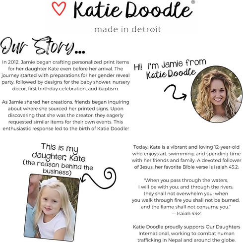 Katie Doodle - Gender Reveal Decorations Kit - Interactive Party Games & Decor...
