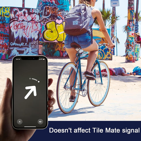 Holder Case for Tile Mate 2022 Tracker, Microfiber Leather Sleeve Case Protective Cover with Keychain Compatible with Tile Mate, 1 Pack (Dark Blue...