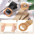 6 Pack Straw Woven Elastic Stretch Waist Belt Rattan Earrings Set for Women, Tassel Dangle Bohemian Earrings and Braided Belt (Black, Khaki, Rusti...