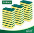 Heavy Duty Scrub Sponges Kitchen 24pcs,Dual Side Cleaning Dish Sponges for Non-Coated Cookware,Pocelain Bakeware and More...