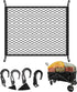 Wagon Cargo Net for Utility Folding Wagon, Elastic Storage Bag Cover Nets with ABS Hook for Outdoor Garden Wagon, Beach Cart, Garden Cart, Trolley...