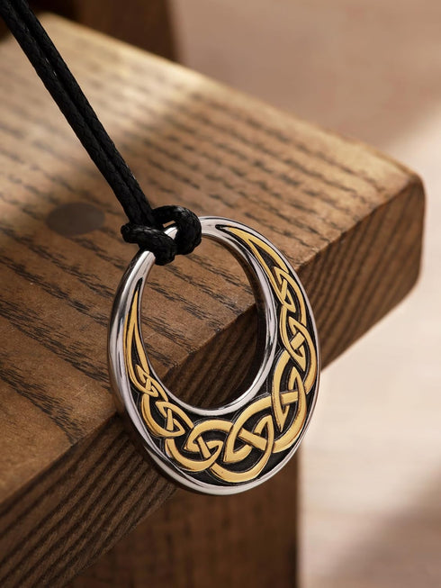 HAQUIL Celtic Triquetra Necklace, Celtic Trinity Knot Charm Amulet Pendant,Celtic Jewelry Gift for Men and Women...