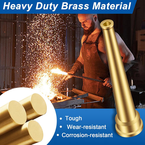 3/4 GHT Brass Garden Water Hose Spray Nozzle, 6 Inch High Pressure Water Hose Jet Nozzle Sprayer Sweeper for Cleaning Clutter, Roads, Yard, Vehicl...