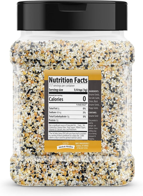 Birch & Meadow Everything Bagel Seasoning, 11.2 oz, Pre-Mixed Spices & Seeds, Crunchy Texture...